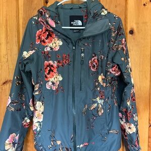 The North Face Descendit Jacket Balsam Green Aprés Flower Small*broken zipper*